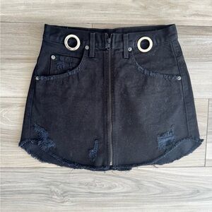 Carmar Black Ripped Mini Skirt